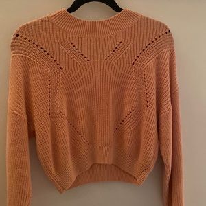 A coral sweater.